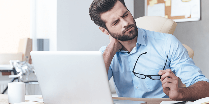 an image of a man with neck pain an image of a man with neck pain